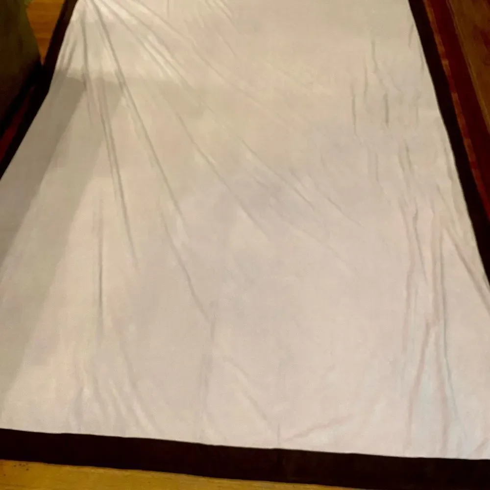 Restoration Hardware Velvet- Suede Backed Pink-Brn Blanket-Comforter-Quilt-Throw